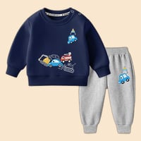 【キッズ服】男の子セットアップ秋春薄手スウェット子供用