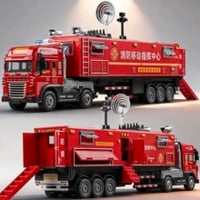 新品 合金製 消防車 サウンドライト インジェクションカー 子供 男の子 おもちゃ