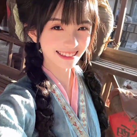 田曦薇樊長玉?妝粉青漢服レンタル