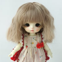 紅館Doll/Jusuns人形かつら高温糸643分娃斉肩蓬毛