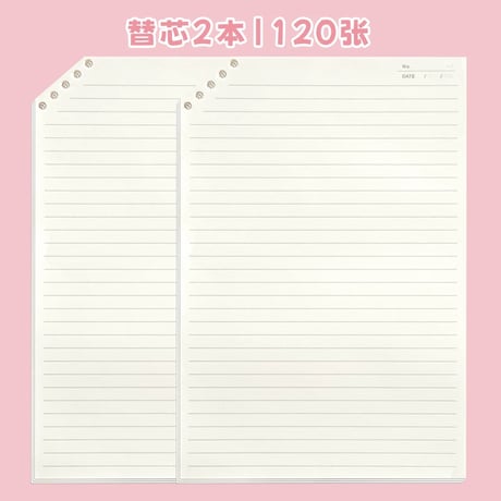 LUCKYDAYB5リングノート斜め上開き学生用