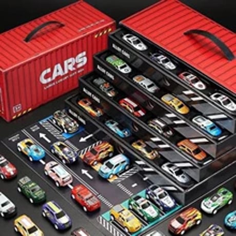 回力合金ミニカー48台セット子供用知育玩具ギフトボックス高級駐車場モデル