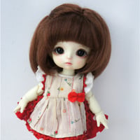 紅館Doll/blytheドールかつらob11フェイクモヘアSDロングカールおさげ