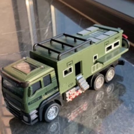 子供用サウンドライトバス合金オフロードキャンピングカーセット19cm2台耐衝撃