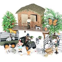 子供用農場ツール乗馬カウボーイ動物セット玩具ブロックセット