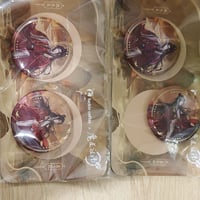 未開封瑞幸??魔道祖師コラボグッズセット 缶バッジ2個 アクリルスタンド 光?カード カップ袋 カップスリーブ 紙コップ PPカップ