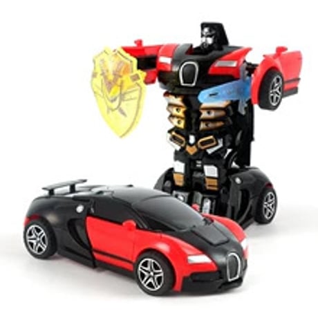 子供用衝突変形インertiaカー ロボット変形レーシングカー付属武器2本