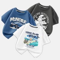 【キッズ服】男の子Tシャツ半袖純綿夏薄手2026子供用中大童