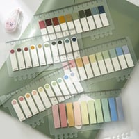 モランディ色付箋インデックス防水学生用