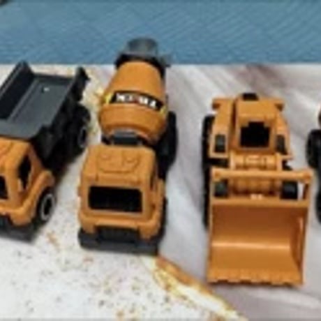 4台セット大きな工事車両セット子供おもちゃショベルカー押土機ミキサーダンプカー滑走可動3歳以上