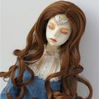 紅館Doll/ob11人形かつらモヘアblythe典雅女神范微巻毛