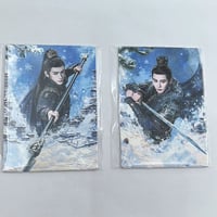 逐玉シリーズ 雪景 張凌赫 油画カード 2枚セット
