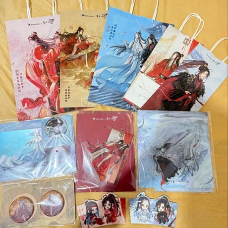 瑞幸コーヒー 魔道祖師 コラボ 紙袋カップスリーブセット 全7点 新品未開封