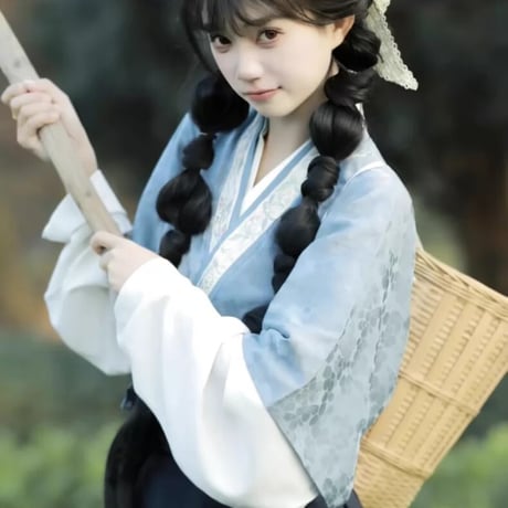 逐玉 田曦薇風 半袖粉青色漢服レンタル