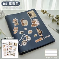B5A5リフィルノート革カバー横罫日記手帳