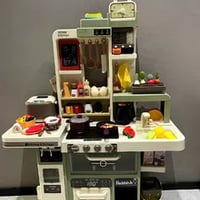 ベビータウン子供キッチンおままごとスプレーおもちゃ知育調理器具スーパーショッピングセット36-88ピース