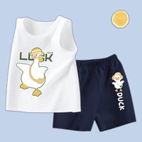 【キッズ服】キッズ夏服セット2026新作男の子綿タンクトップ短パン