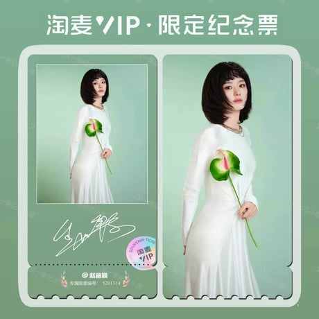 趙麗穎（チャオ・リーイン）趙麗穎同款満天星VIP記念チケット6枚グッズ