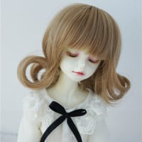 紅館Doll/SDドールかつらOB11フェイクモヘア洗練おさげ巻き毛