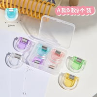 カラフル透明クリップ文具試験用書類ファイルオフィス無痕封口ク
