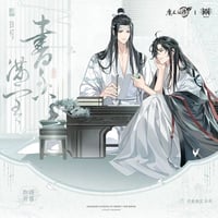 正版魔道祖師周辺75mm缶バッジセット150mm2人缶バッジ色紙付き