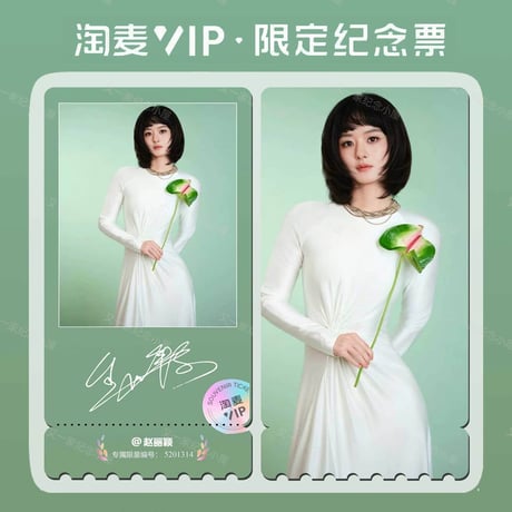 趙麗穎（チャオ・リーイン）趙麗穎同款満天星VIP記念チケット6枚グッズ