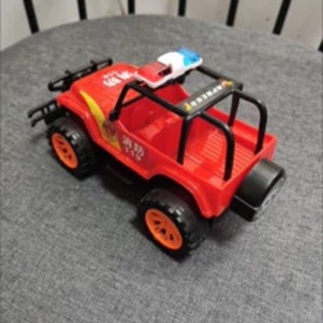 Jeep消防車おもちゃ赤警灯付きキッズ3-6歳向けスライドカー