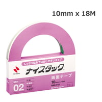 ニチバン ナイスタック 両面テープ 剥がしやすいタイプ NW-H10（大巻）10mm x 18M 4987167041700