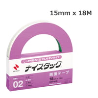 ニチバン ナイスタック 両面テープ 剥がしやすいタイプ NW-H15（大巻）15mm x 18M 4987167041694