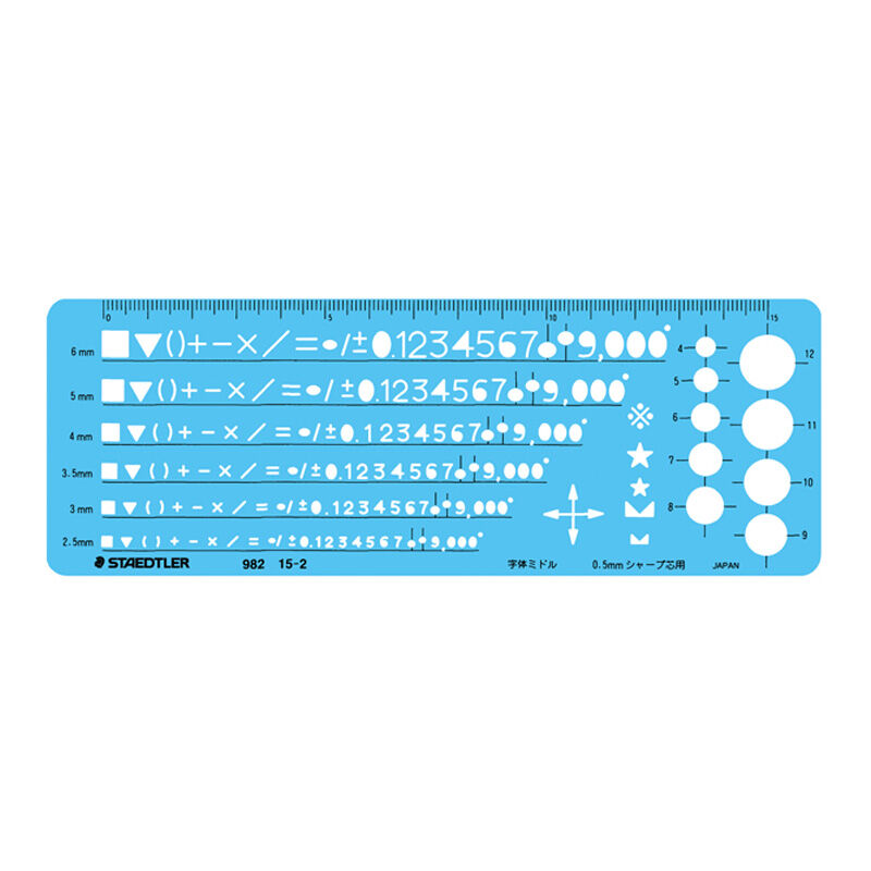 ステッドラー 文字用テンプレート 数字定規 982 15-2 4955414982168 |