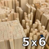 ヒノキ角棒 5×6×900mm（5本）2100110011540