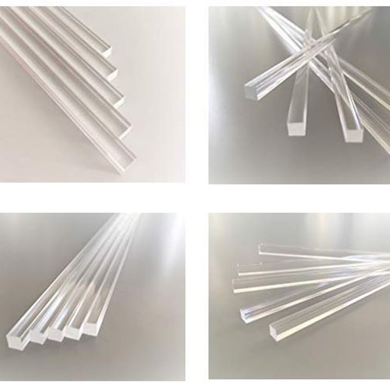 タケダ 透明アクリル三角棒 4mm角 x 320mm 5本入 4986441400080