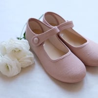 ワンストラップのキャンバスシューズ　＜ピンク＞