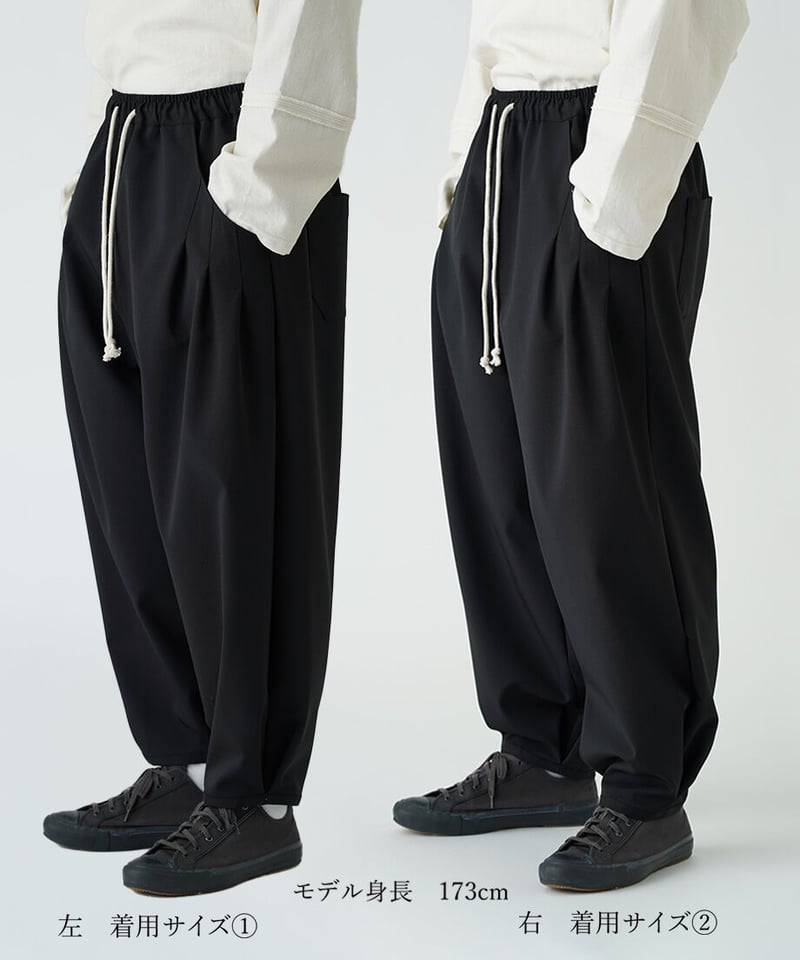 LOOSE SHIFT PLEATED PANT-BLACK | Remind life basic LOOSE SHIFT PLEATED PANT-BLACK | Remind life basic