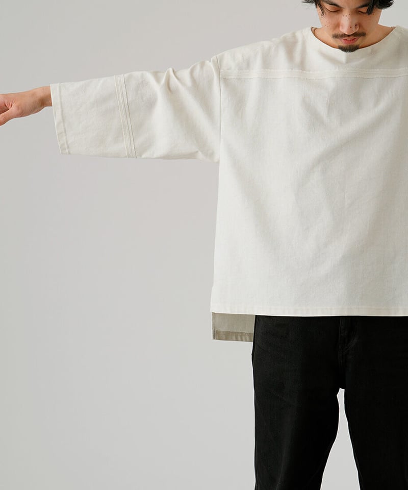 BASQUE FOOTBALL SHIRTS 8分袖-white- | Remind life
