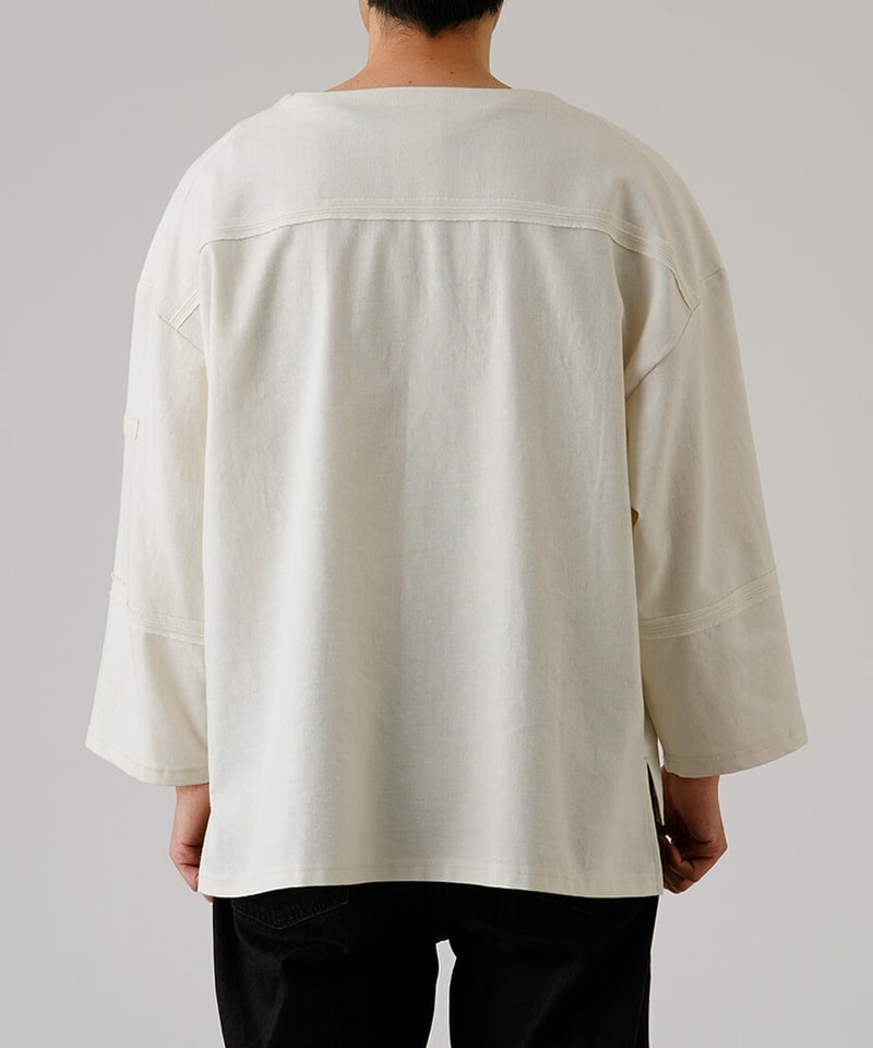 BASQUE FOOTBALL SHIRTS 8分袖-white- | Remind life BASQUE FOOTBALL SHIRTS 8分袖-white- | Remind life