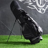 Kasco ゴルフキャディバッグ 黒クロコダイル調 美品】kasco キャスコ キャディバッグ クロコダイル - メルカリ