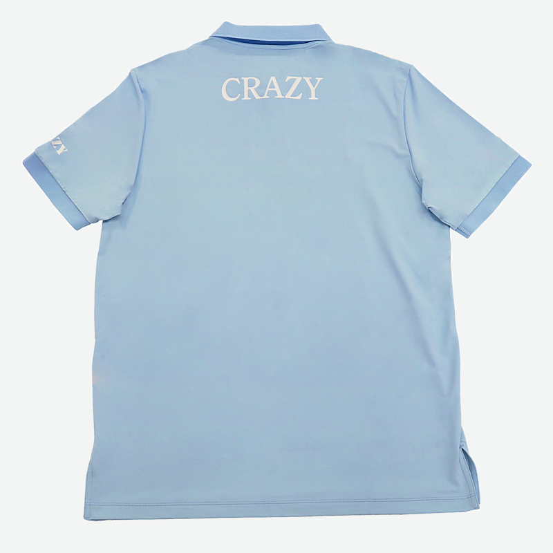 新品　CRAZY 半袖 ドライ ポロシャツ Mサイズ 青　ブルー DRY ポロシャツ SA(サックスブルー) | CRAZYストアーズ店