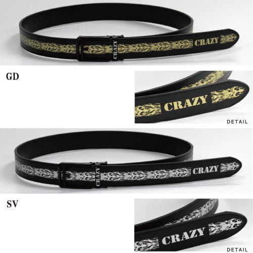 CRAZY　レザーベルト CRZ レザーベルト 総柄 | CRAZYストアーズ店
