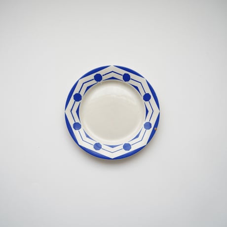 サルグミンヌのお皿 /チャイブ青いお皿・金継ぎ ②