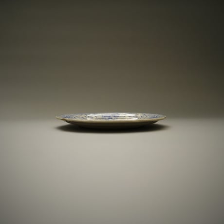 観光地が描かれたケーキ皿 ・金継ぎ