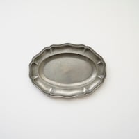 フランス・ピューターオーバル皿