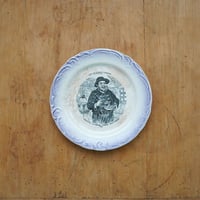 GIEN(ジアン) ・アンティーク フランス絵皿 パープル ①