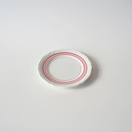 赤いラインのケーキ皿 / 2