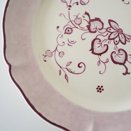 Villeroy & Boch・ピンク紫ケーキ皿⑦
