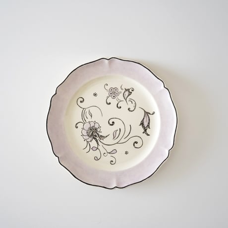 Villeroy & Boch・薄紫ケーキ皿①