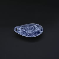 マーストリヒト染付のリム皿・ 銀継ぎ①