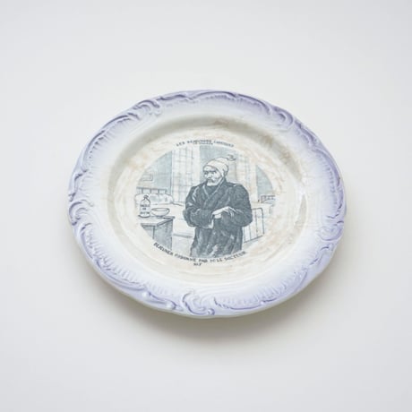 GIEN(ジアン) ・アンティーク フランス絵皿 パープル ③