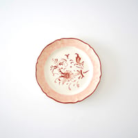 Villeroy & Boch・薄い赤色ケーキ皿⑨