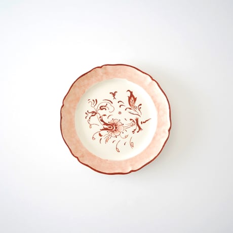 Villeroy & Boch・薄い赤色ケーキ皿⑨